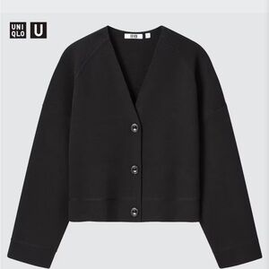 Uniqlo U Merino-Blend Cropped Long-Sleeve Cardigan